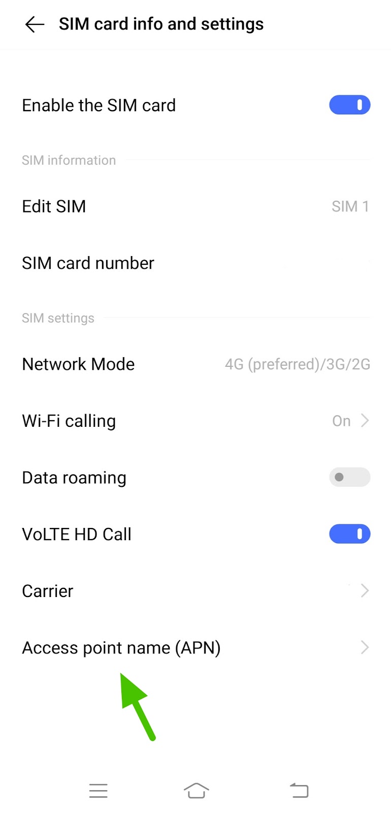 apn or Access Point Names